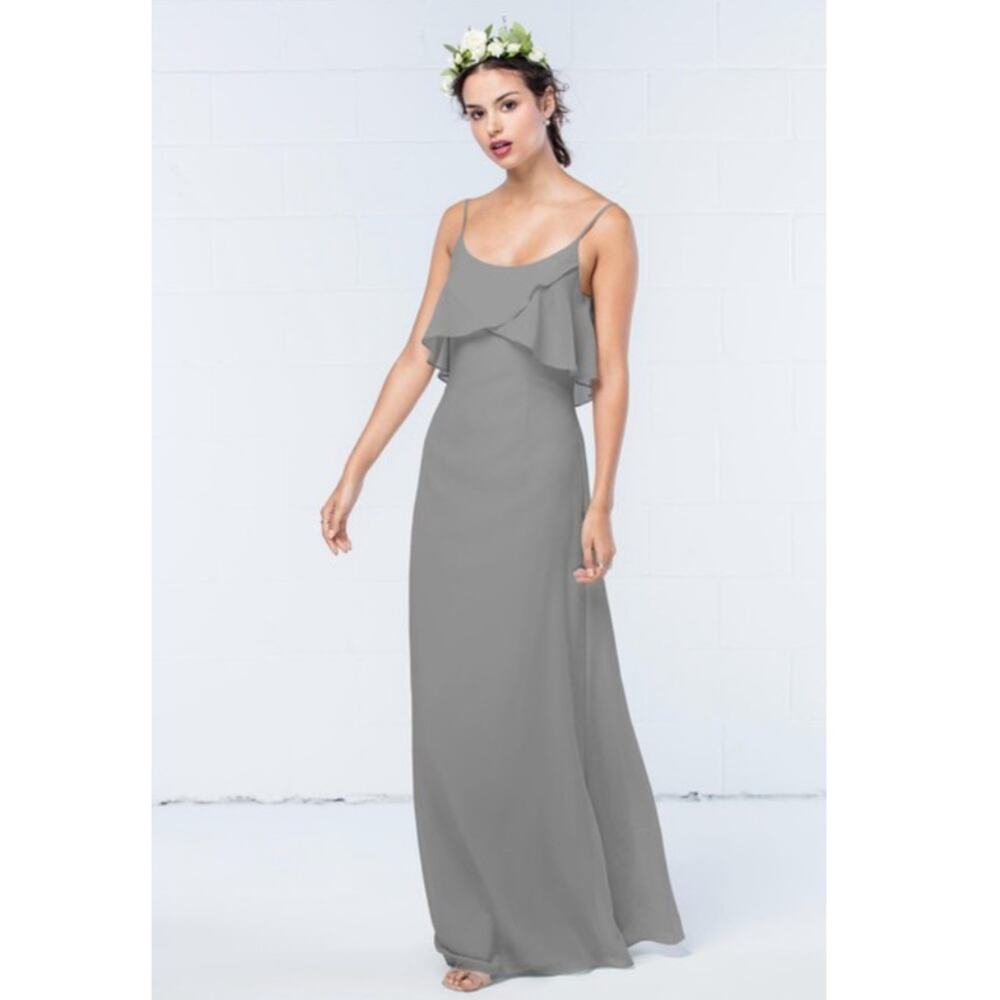 Wtoo bridemade formal maxi dress ruffle cami Sz 8